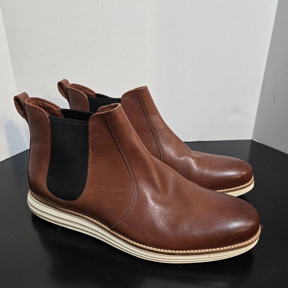 Cole Haan OriginalGrand Chelsea Boots Mens 12M British Tan Leather C31530